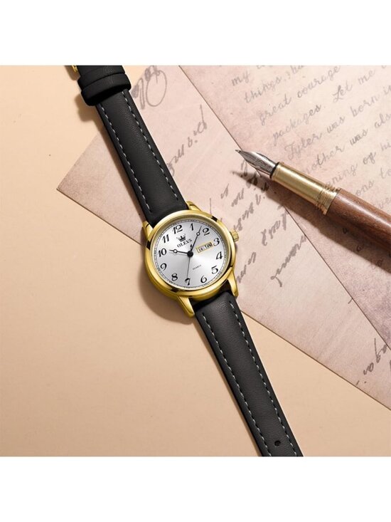 Olevs Women\'s White Black Vintage Leather Waterproof Reloj Mujer Luxury Watch main image 9